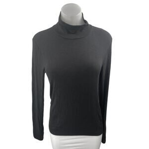 Aritzia Wilfred Women's Black Long Sleeve Turtleneck Pullover Sweater Top Size L